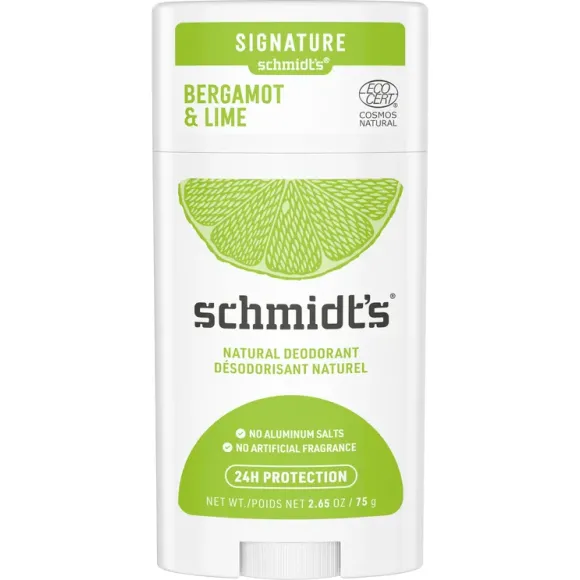 Déodorant naturel bergamote citron vert Schmidt's - stick de 75 g