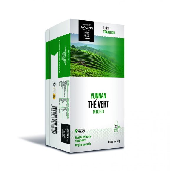 Thé vert de Chine Grand Yunnan Dayang - boîte de 20 sachets