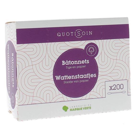 Bâtonnets tige en papier Marque Verte - 200 bâtonnets