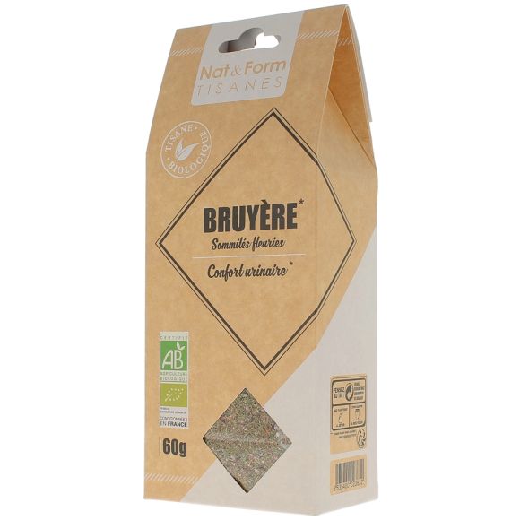 Tisane Bruyère Bio confort urinaire Nat & Form - sachet de 60g