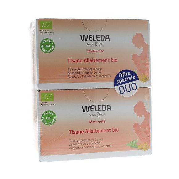 Tisane allaitement bio Weleda - lot de 2 boîtes de 20 sachets