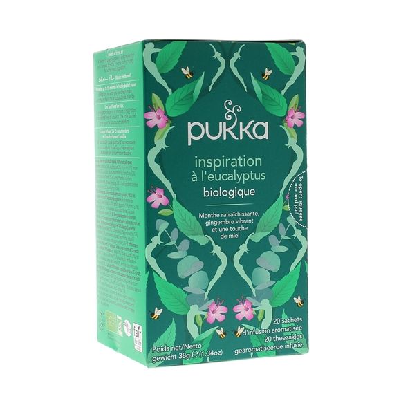 Tisane inspiration à l'eucalyptus biologique Pukka - boîte de 20 sachets