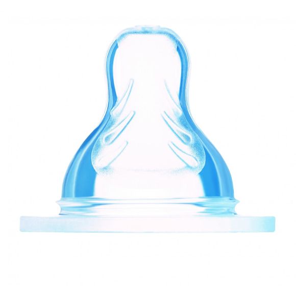 Tétine plate débit liquide épais 6 mois + Mam - 2 tétines