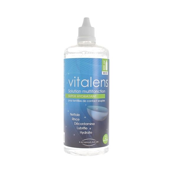 Vitalens Solution multifonction super hydratant pour lentilles de contact souples Horizane - flacon de 400ml