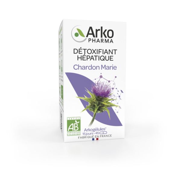 Arkogélules Chardon Marie bio Arkopharma - boite de 45 gélules