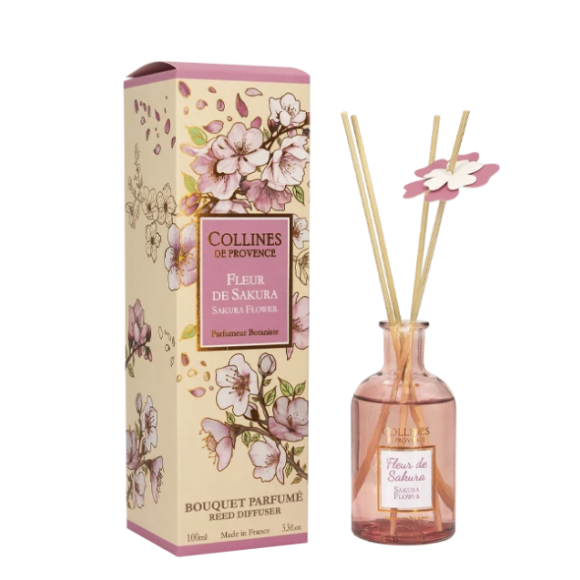 Bouquet parfumé Fleur de sakura Collines de Provence - flacon de 100ml