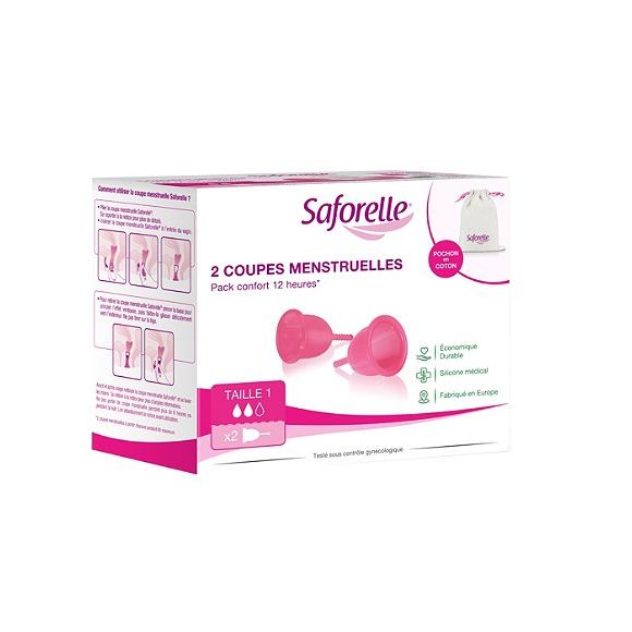 Cup Protect Coupes menstruelles taille 1 Saforelle - 2 coupes menstruelles