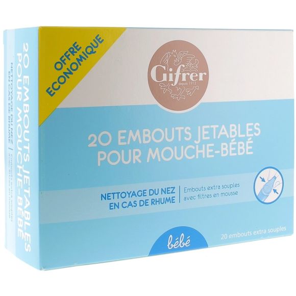 Embouts jetables pour mouche-bébé Gifrer - boite de 20 embouts