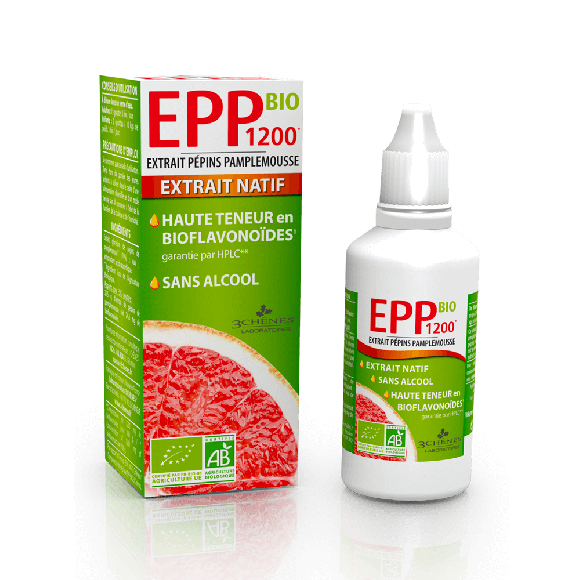 EPP 1200 BIO Extrait pepins pamplemousse Les 3 chênes - flacon de 50 ml