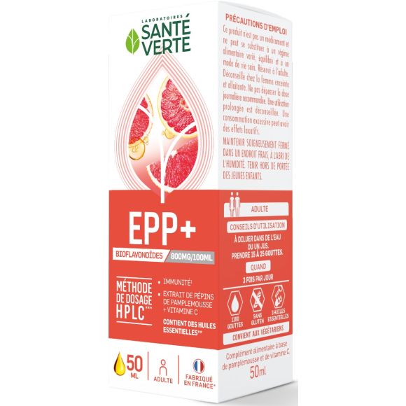 EPP 800+ extrait de pépins de pamplemousse Santé verte - flacon de 50 ml