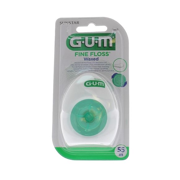 Fil dentaire fin et résistant fine floss Waxed Gum - 55 mètres