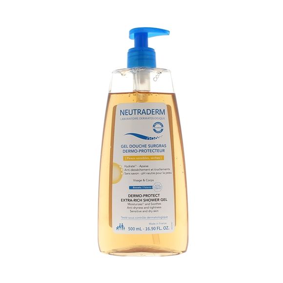 Gel douche surgras dermo-protecteur Neutraderm - flacon pompe de 500 ml