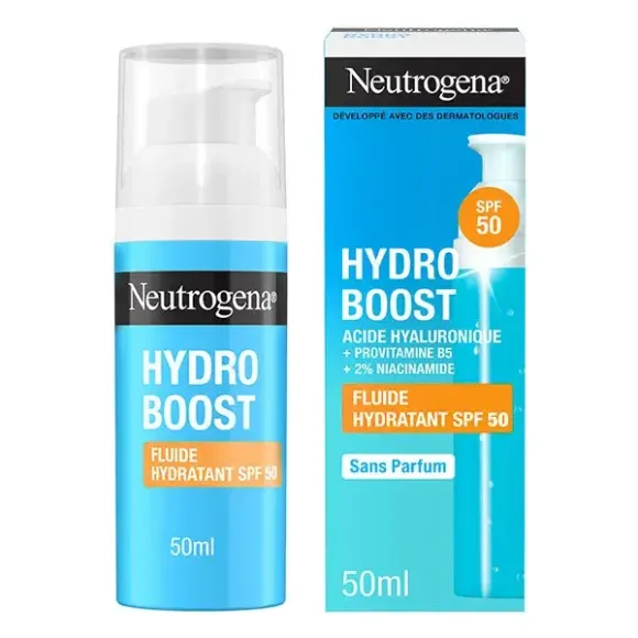 Hydro Boost fluide hydratant SPF50 Neutrogena - flacon-pompe de 50ml