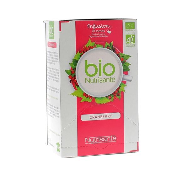 Infusion bien-être Cranberry bio Nutrisanté - 20 sachets