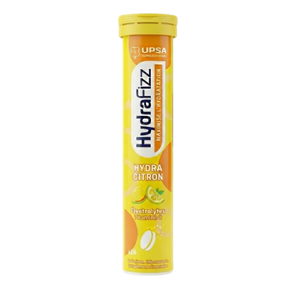 HydraFizz hydra citron goût citron Upsa - tube de 16 pastilles effervescentes