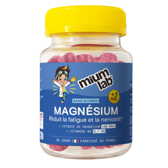 Magnésium enfants sans sucres Mium Lab - pot de 30 gummies 