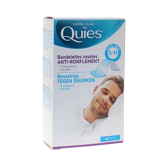 Anti-ronflement bandelette nasale taille S/M Quies - boite de 24 bandelettes