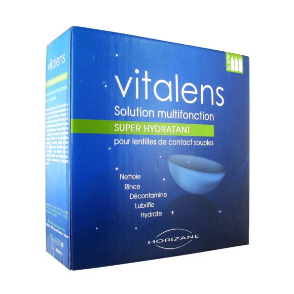 Vitalens solution multifonction pour lentilles de contact - 3 flacons de 360 ml