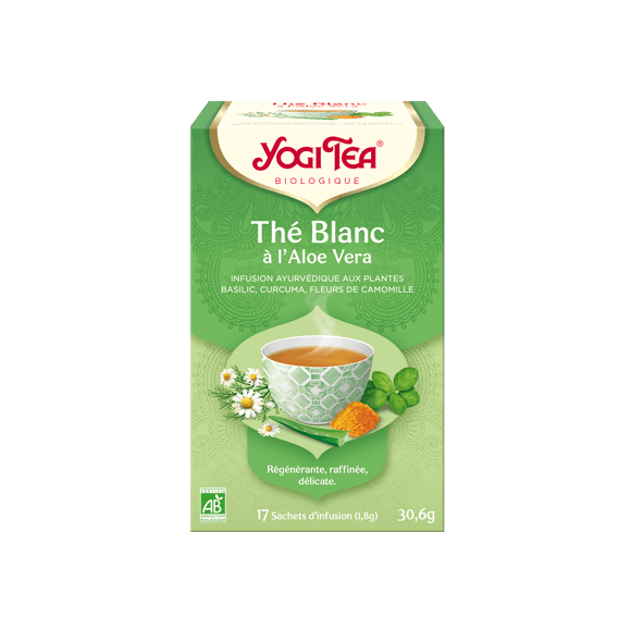 Thé blanc aloe vera bio Yogi Tea - boite 17 sachets